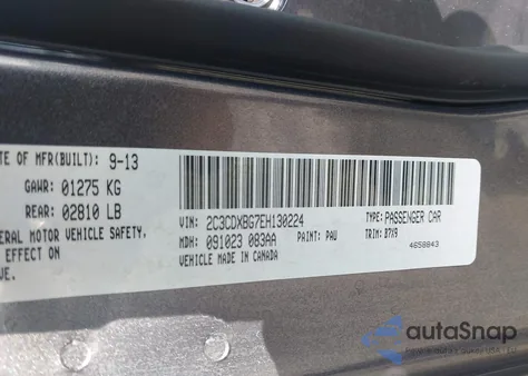 2014 Dodge Charger Se from USA, damaged, VIN 2C3CDXBG7EH130224